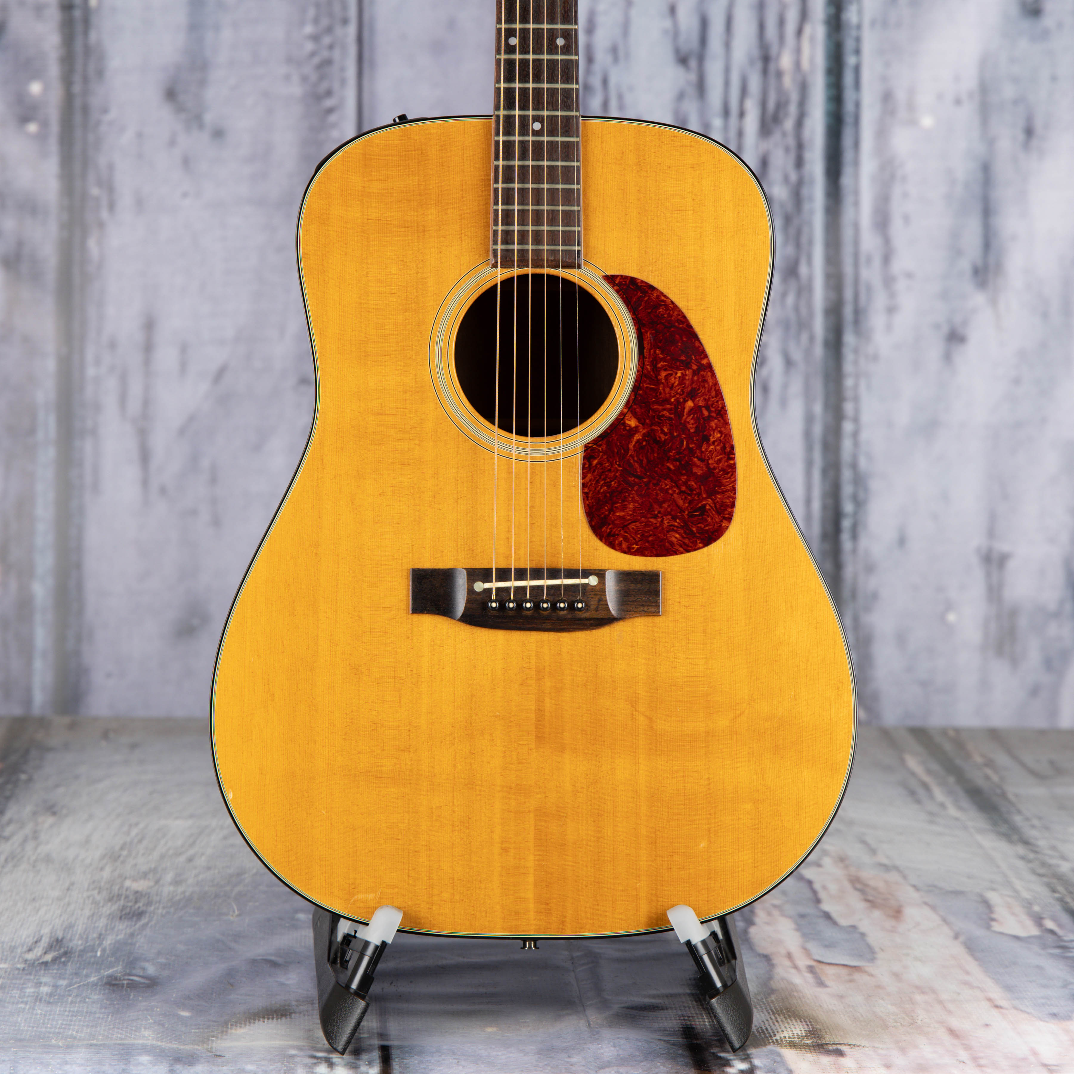 Used Takamine FP-340S Acoustic/Electric Guitar, 1992, Natural, front closeup