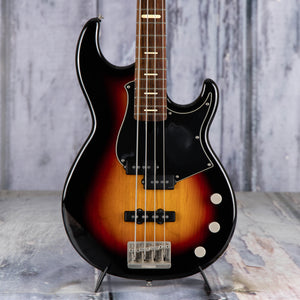 Used Yamaha BBP34 Electric Bass Guitar, Vintage Sunburst, front closeup