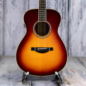 Used Yamaha LS-TA TransAcoustic Acoustic/Electric Guitar, 2014, Brown Sunburst, front closeup