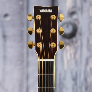Used Yamaha LS-TA TransAcoustic Acoustic/Electric Guitar, 2014, Brown Sunburst, front headstock