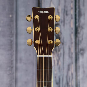 Yamaha LL-TA TransAcoustic Dreadnought Acoustic/Electric Guitar, Brown Sunburst, front headstock