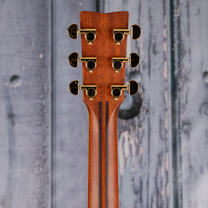Yamaha LL-TA TransAcoustic Dreadnought Acoustic/Electric Guitar, Brown Sunburst, back headstock