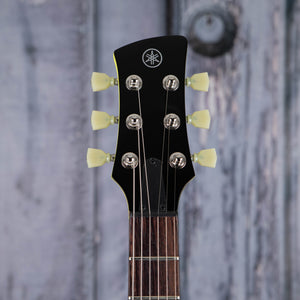 Yamaha Revstar Element RSE20 Electric Guitar, Neon Yellow, front headstock