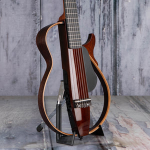 Yamaha SLG200NW Silent Classical Guitar, Natural, angle