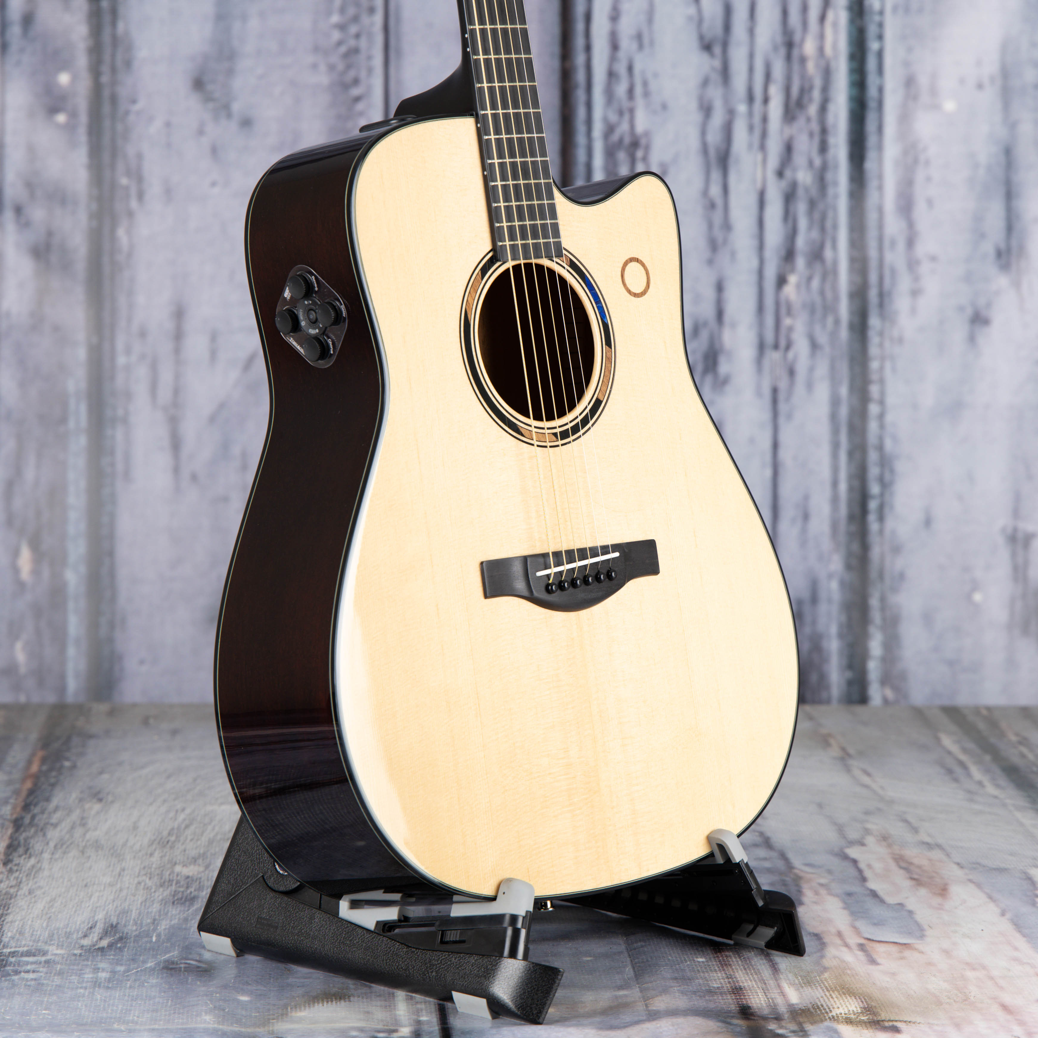 Yamaha TAG3 C TransAcoustic Acoustic/Electric Guitar, Natural, angle