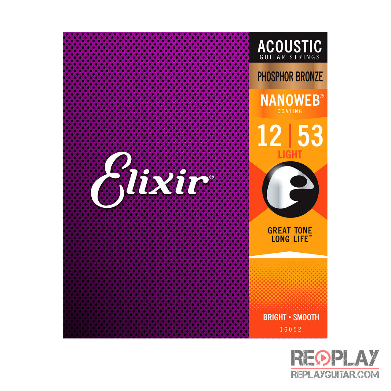 Elixir Light Acoustic Phosphor Bronze with NANOWEB® Coating