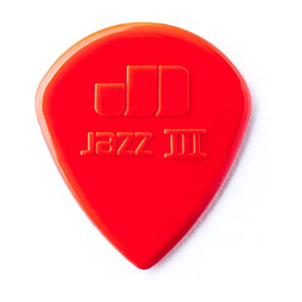 Dunlop 47P3N Nylon Jazz III 6 Guitar Pick Pack, 1.38mm, Red