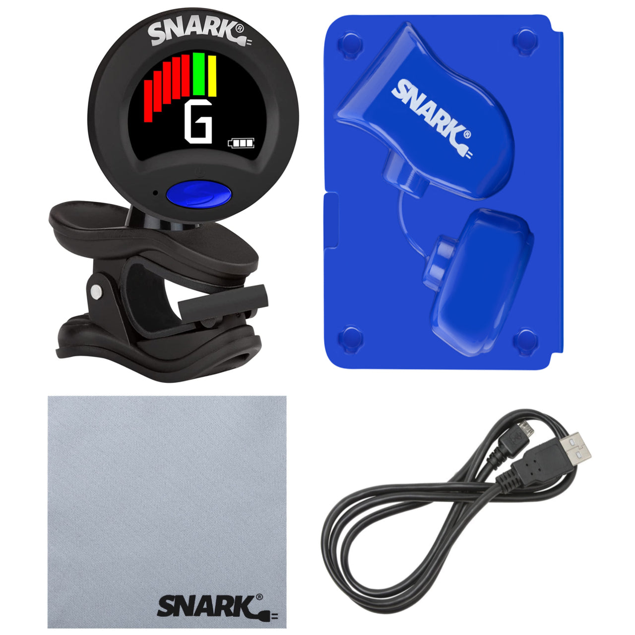 Snark SST-1 Super Tight Rechargeable Clip-On Tuner Bundle