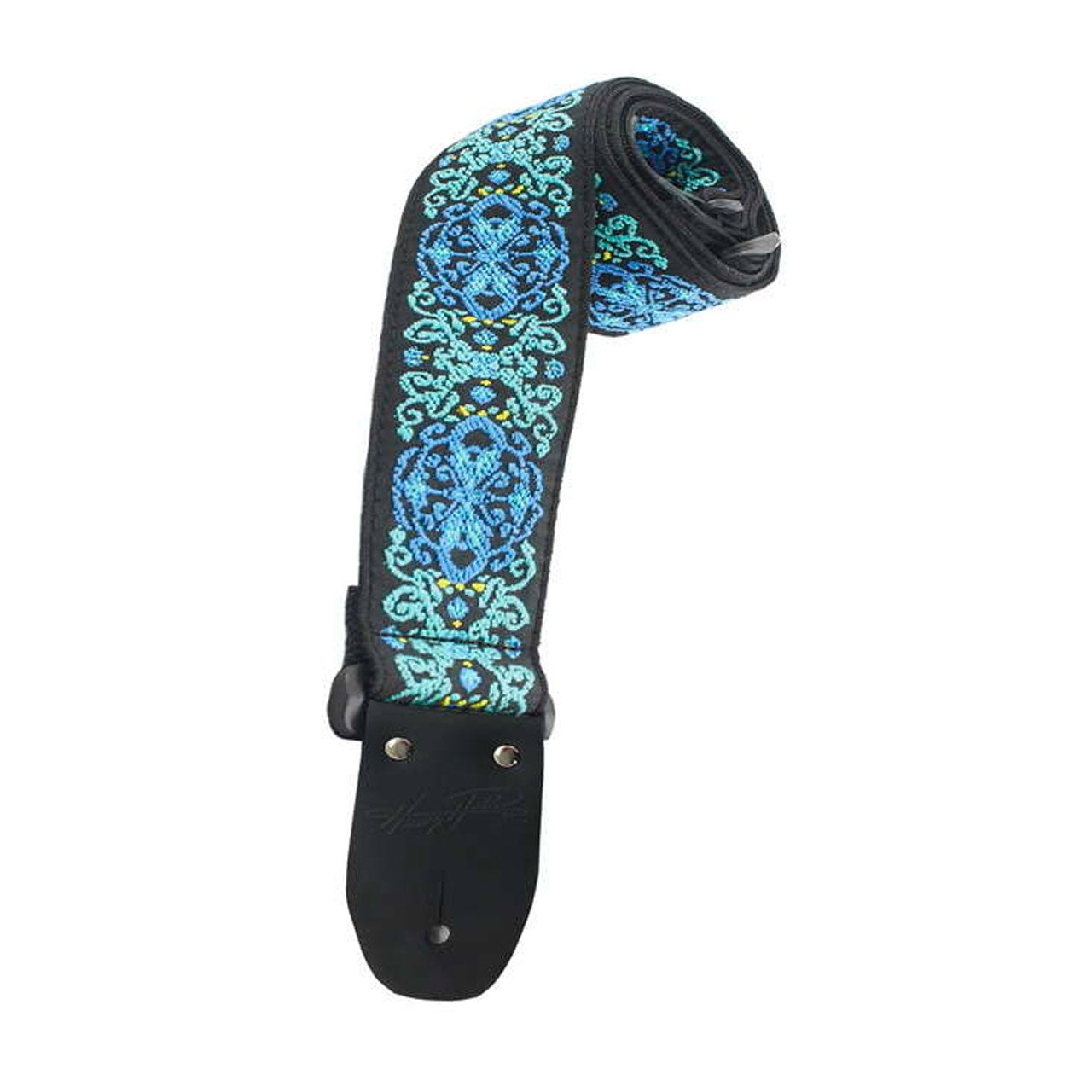 Henry Heller 2" Woven Jacquard Guitar Strap, Multi-Color Blue