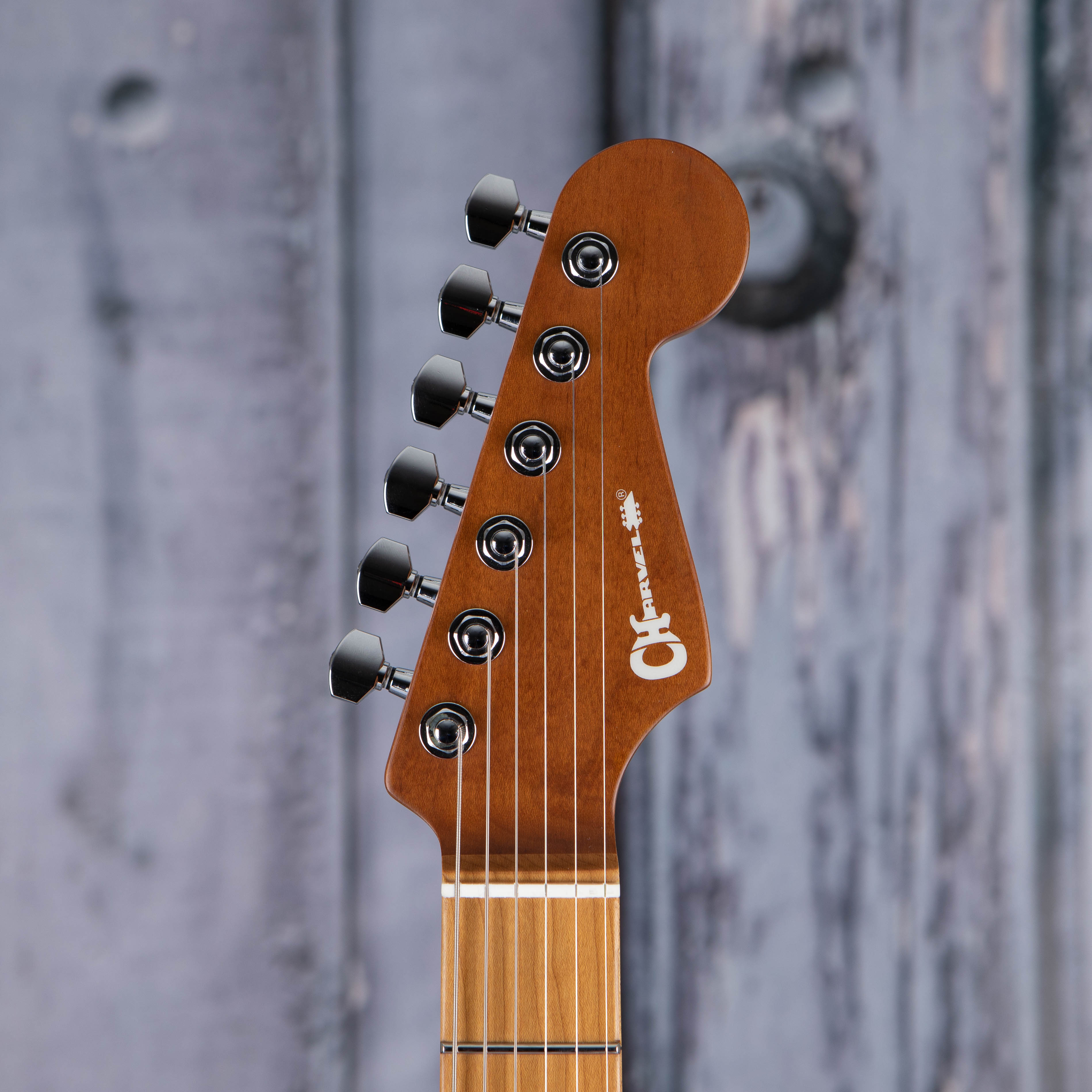 Charvel Guthrie Govan Signature MJ San Dimas SD24 CM Electric Guitar, Three-Tone Sunburst, front headstock