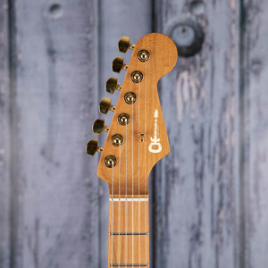Charvel Pro-Mod DK22 SSS 2PT CM Mahogany With Walnut Electric Guitar, Natural, front headstock