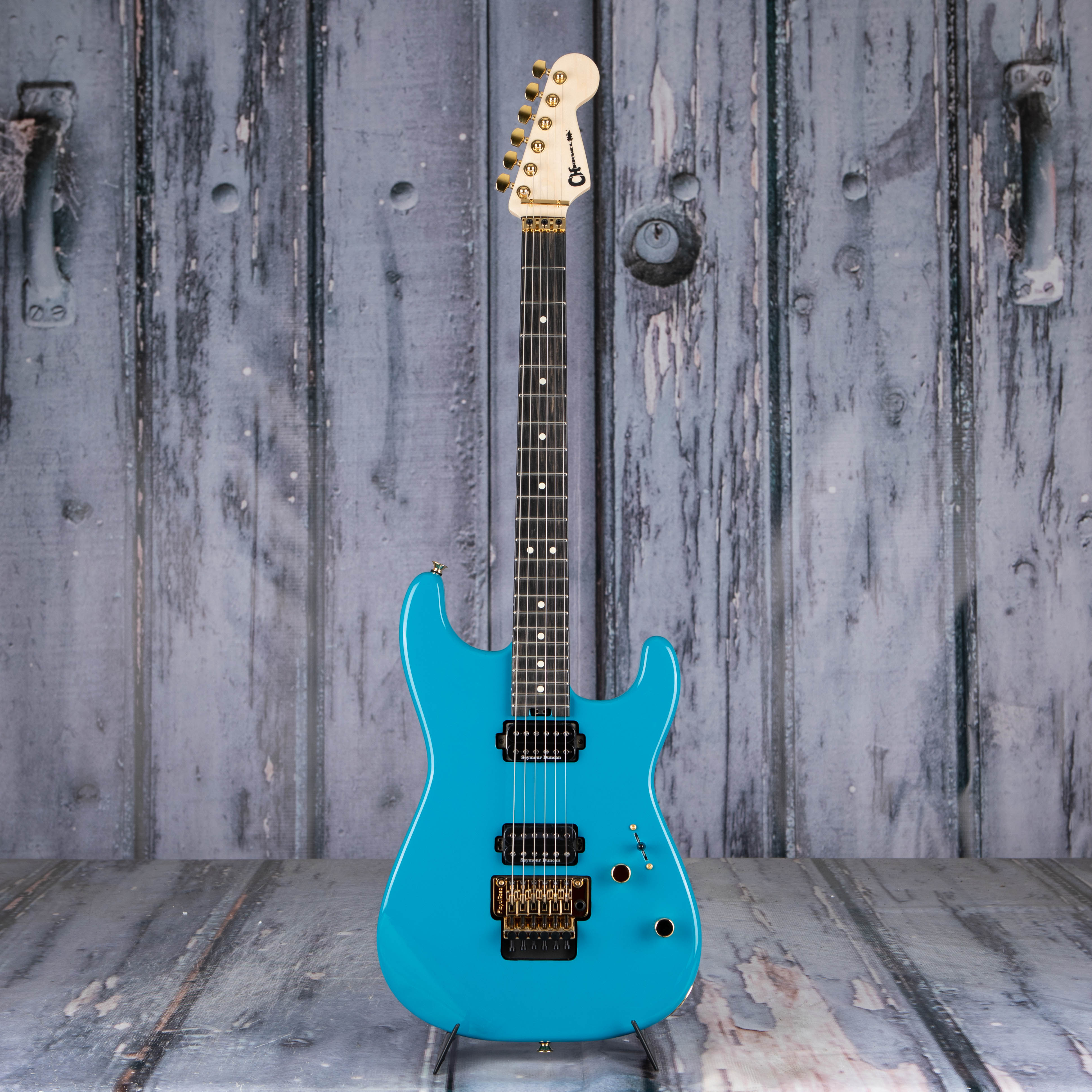 Charvel Pro-Mod San Dimas Style 1 HH FR E Electric Guitar, Miami Blue, front