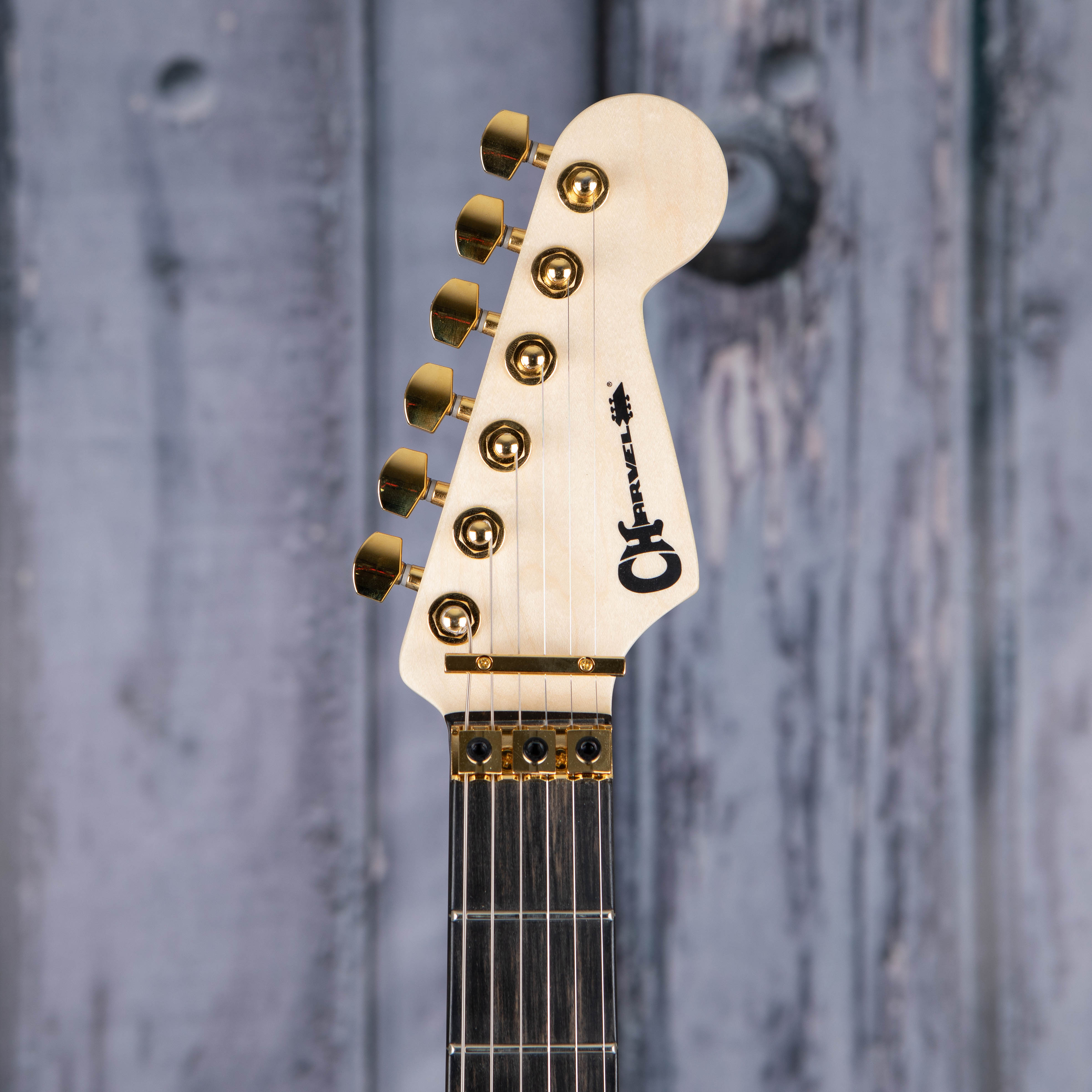 Charvel Pro-Mod San Dimas Style 1 HH FR E Electric Guitar, Miami Blue, front headstock
