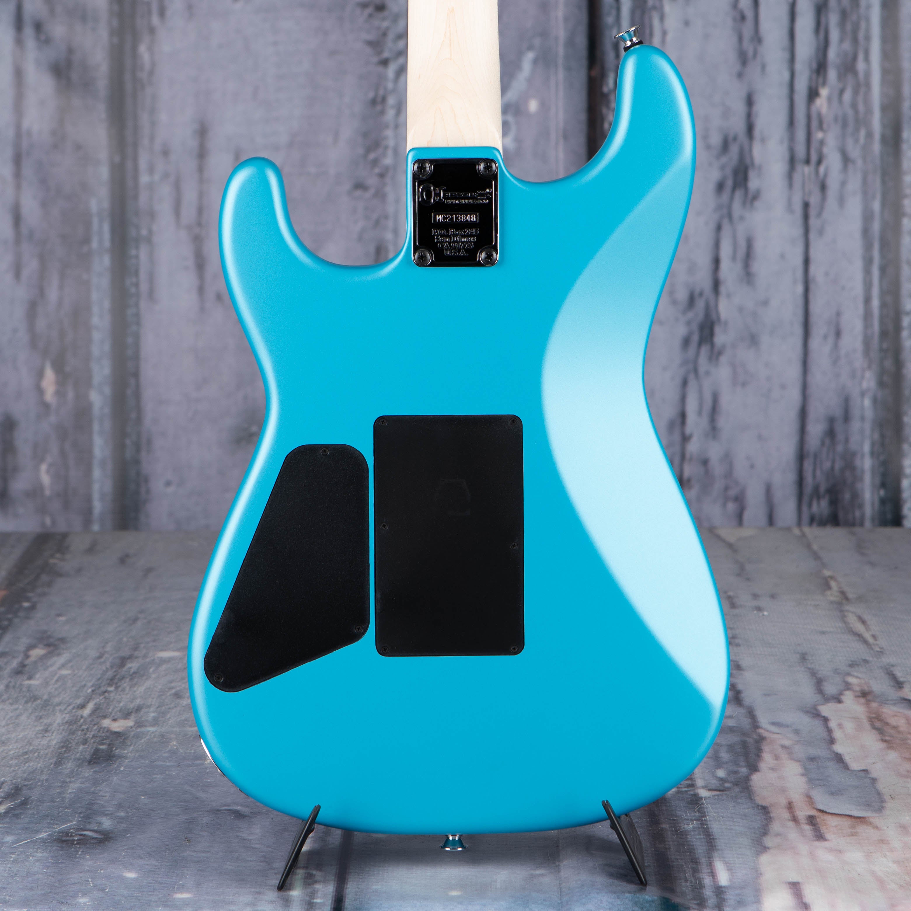 Charvel Pro-Mod San Dimas Style 1 HH FR M Electric Guitar, Matte Blue Frost, back closeup