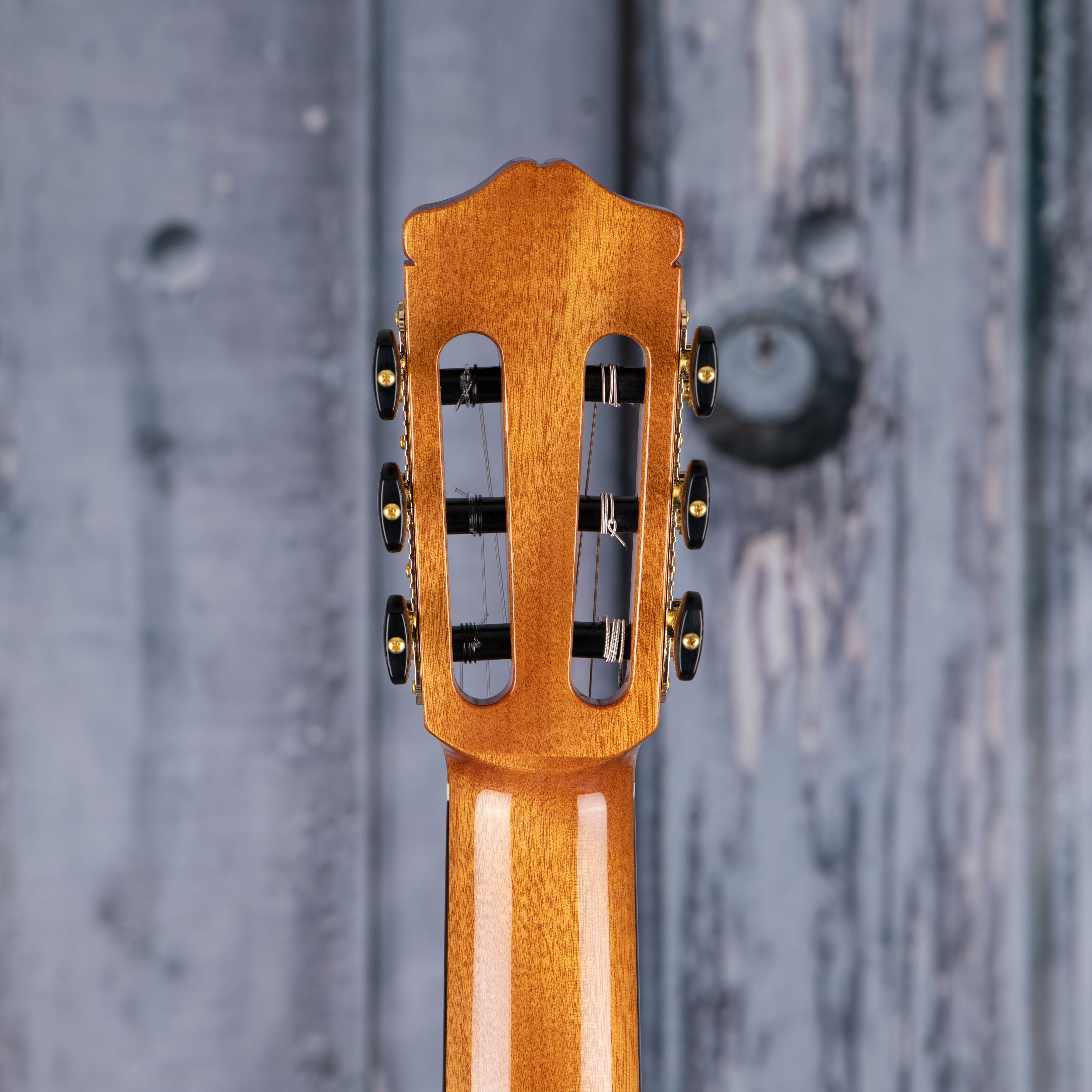 Cordoba C7 Spruce Classical Acoustic Guitar, Natural, back headstock