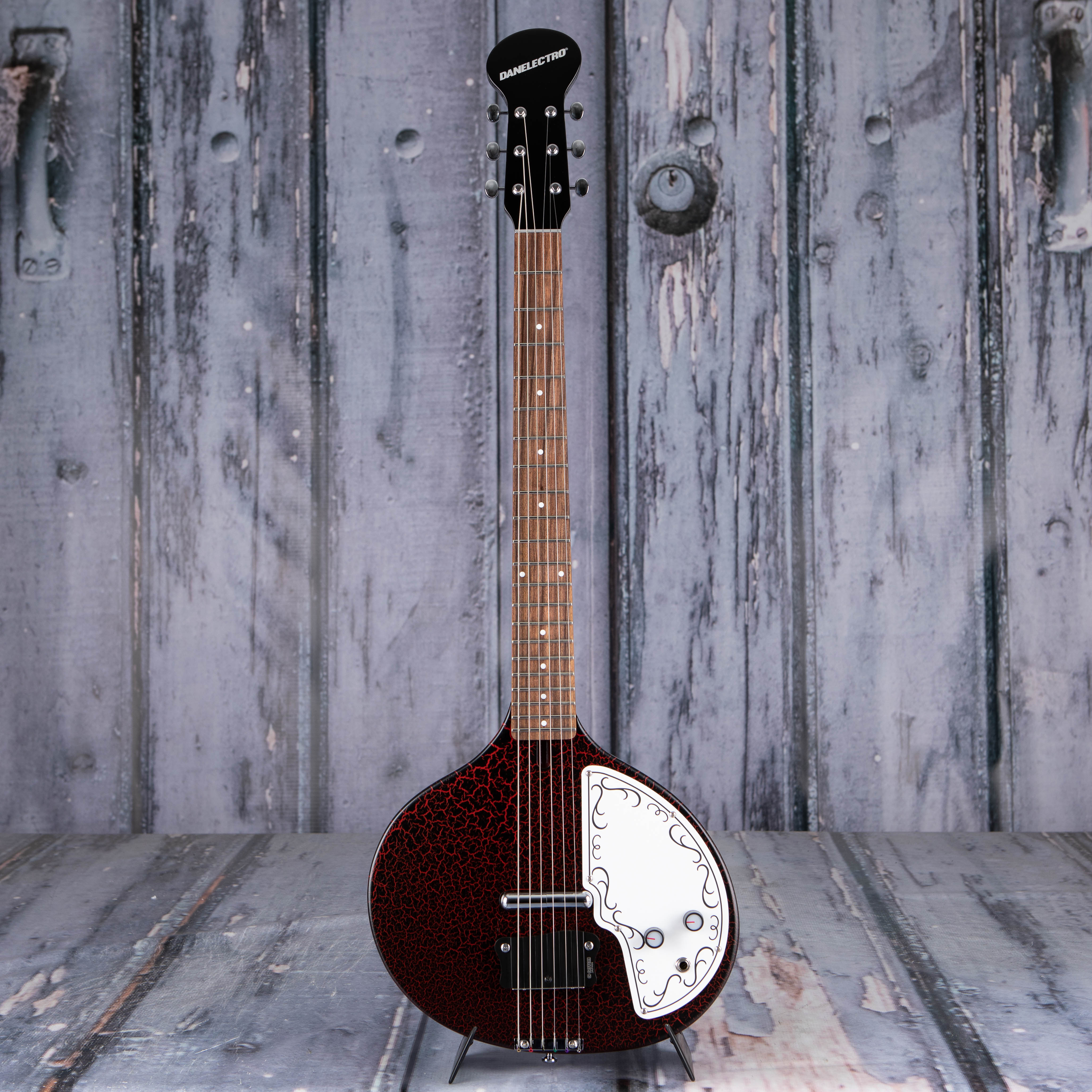 Danelectro Baby Electric Sitar, Red Crackle, front