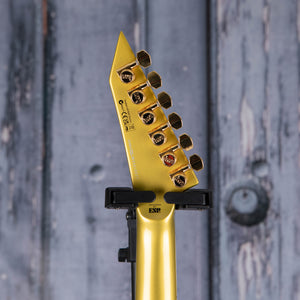 ESP LTD KH-V Kirk Hammett Signature Electric Guitar, Metallic Gold, back headstock
