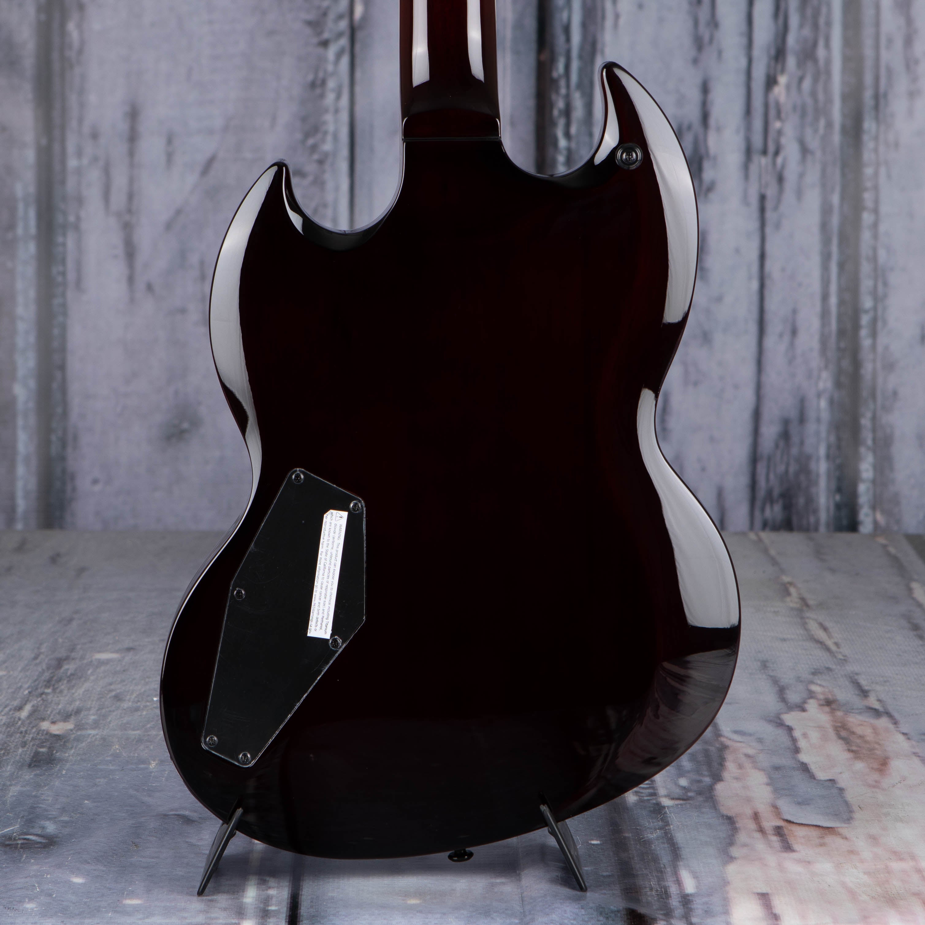 ESP LTD Viper-256 Electric Guitar, Dark Brown Sunburst, back closeup