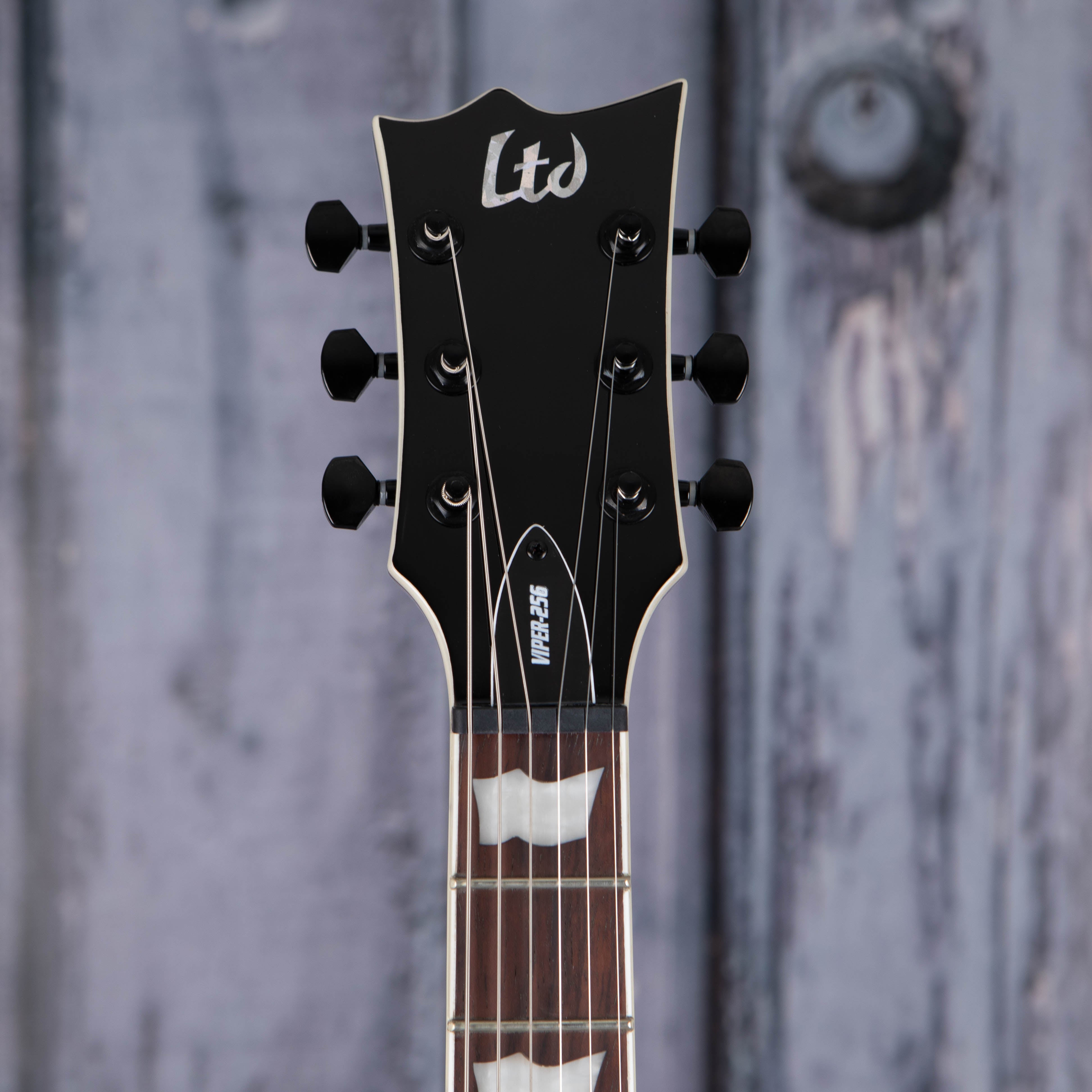 ESP LTD Viper-256 Electric Guitar, Dark Brown Sunburst, front headstock