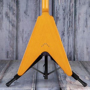 Epiphone 1958 Korina Flying V Electric Guitar, Aged Natural, back closeup