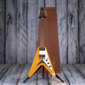 Epiphone 1958 Korina Flying V Electric Guitar, Aged Natural, case