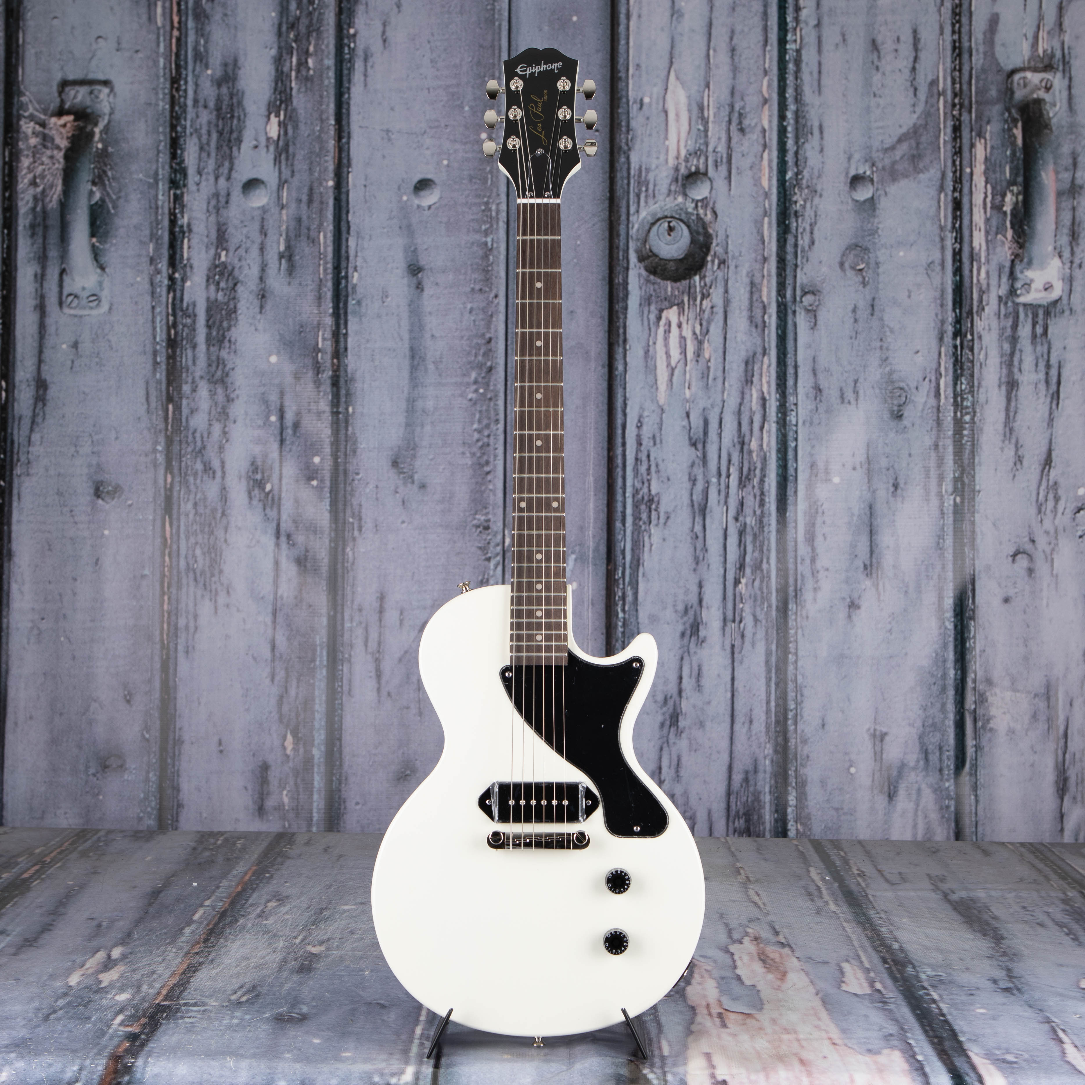 Epiphone Billie Joe Armstrong Les Paul Junior Electric Guitar Player Pack, Classic White, front