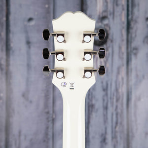 Epiphone Billie Joe Armstrong Les Paul Junior Electric Guitar Player Pack, Classic White, back headstock