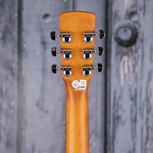 Epiphone Dobro Hound Dog Round Neck Resonator Guitar, Violinburst, back headstock