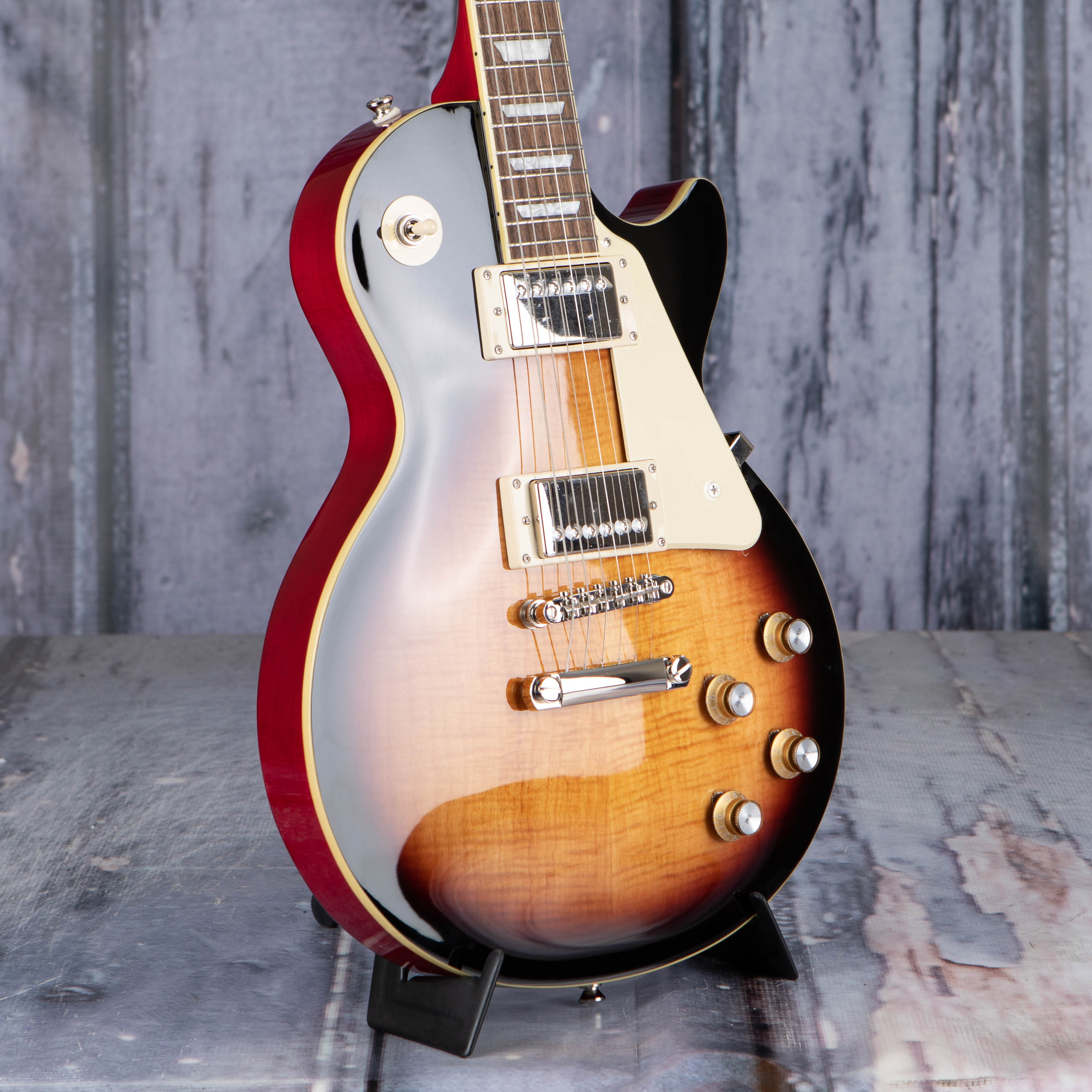 Epiphone Les Paul Standard '60s Electric Guitar, Bourbon Burst, angle
