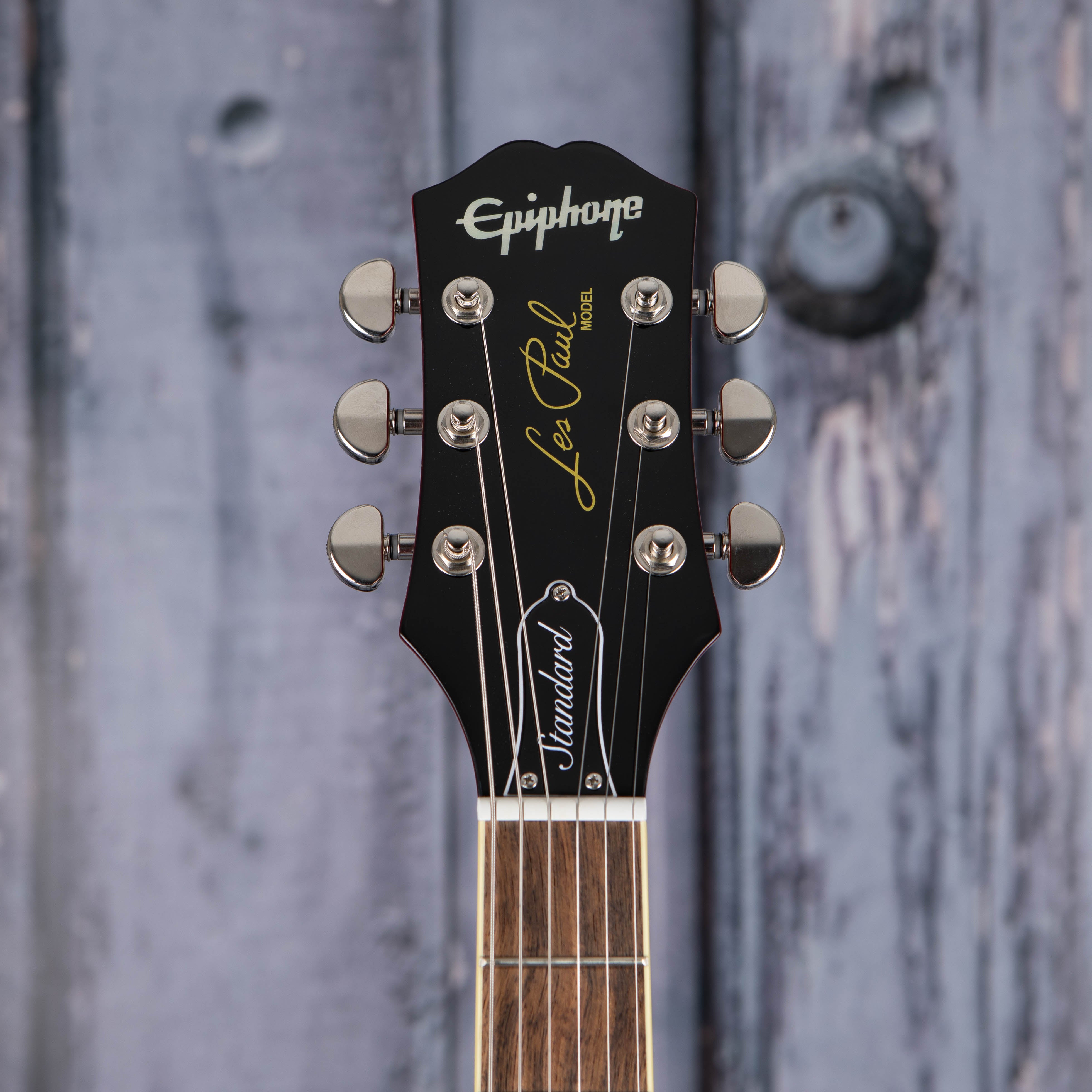 Epiphone Les Paul Standard '60s Electric Guitar, Bourbon Burst, front headstock