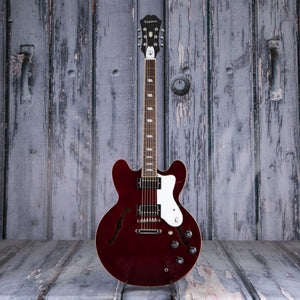 Epiphone Noel Gallagher Riviera Semi-Hollowbody Guitar, Dark Wine Red, front