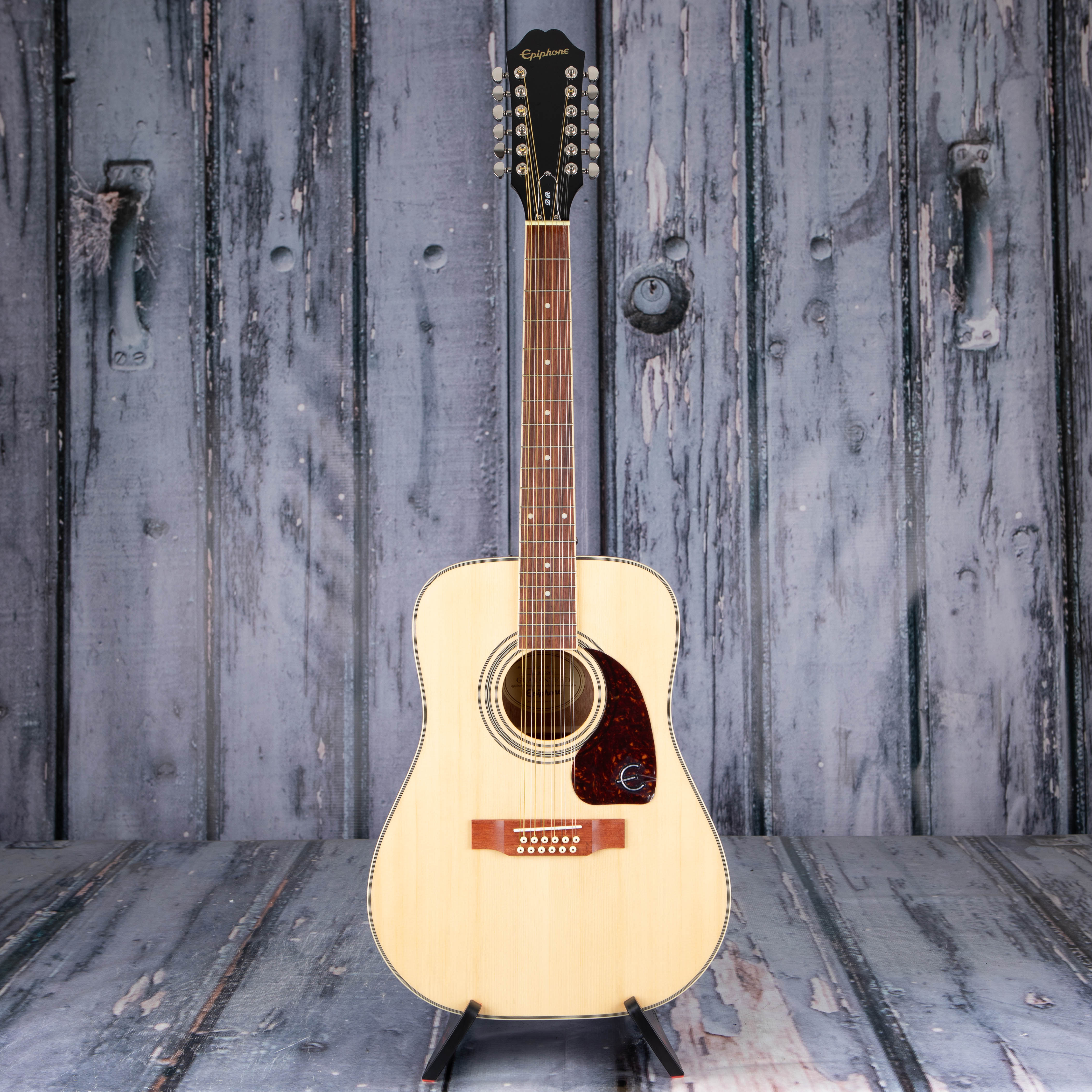 Epiphone Songmaker DR-212 12-String Acoustic Guitar, Natural, front