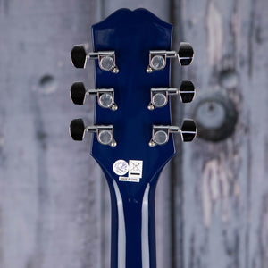 Epiphone Starling Acoustic Guitar, Starlight Blue, back headstock
