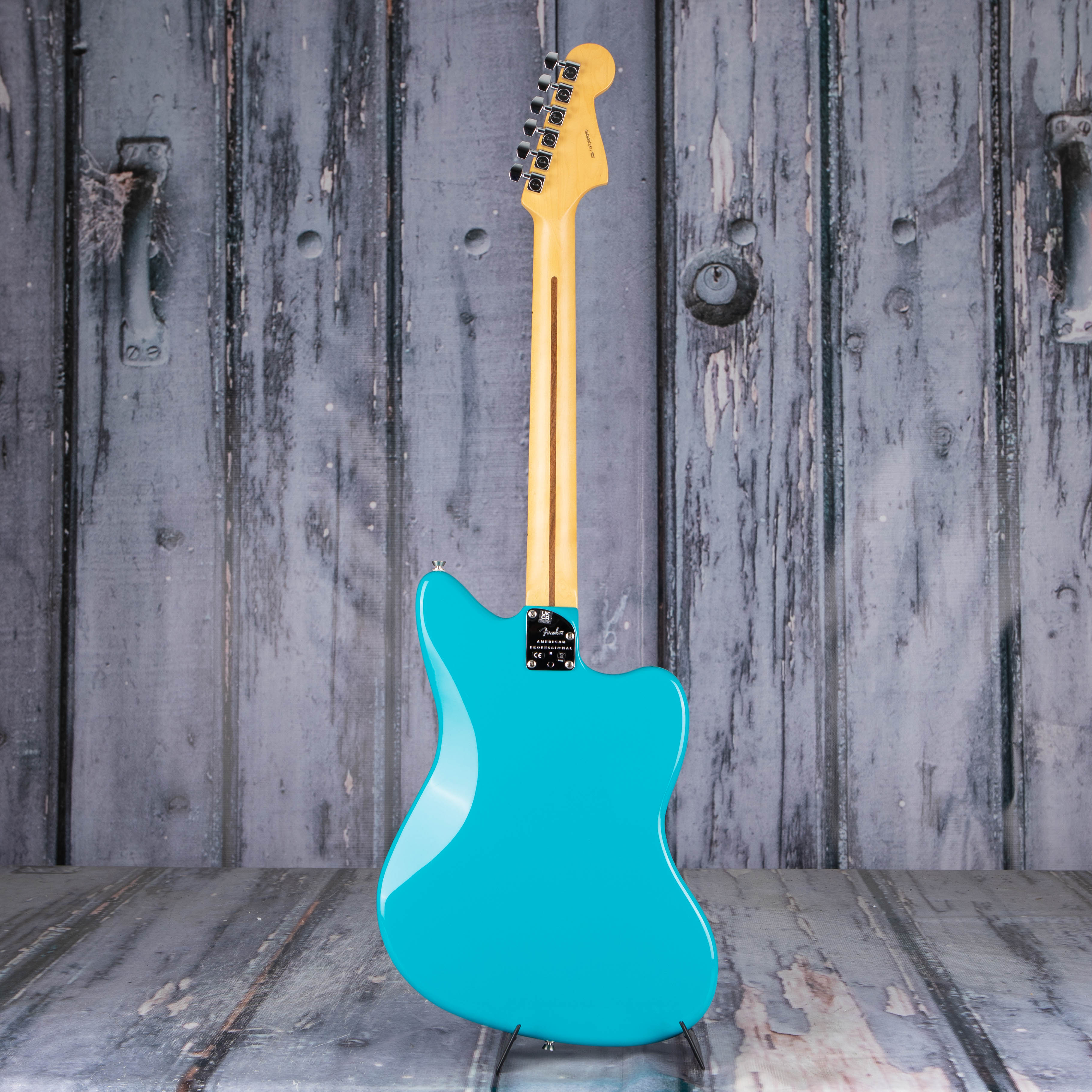 Fender American Professional II Jazzmaster Left-Handed Electric Guitar, Miami Blue, back