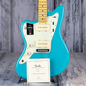 Fender American Professional II Jazzmaster Left-Handed Electric Guitar, Miami Blue, coa