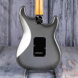 Fender American Professional II Stratocaster Left-Handed Electric Guitar, Mercury, back closeup
