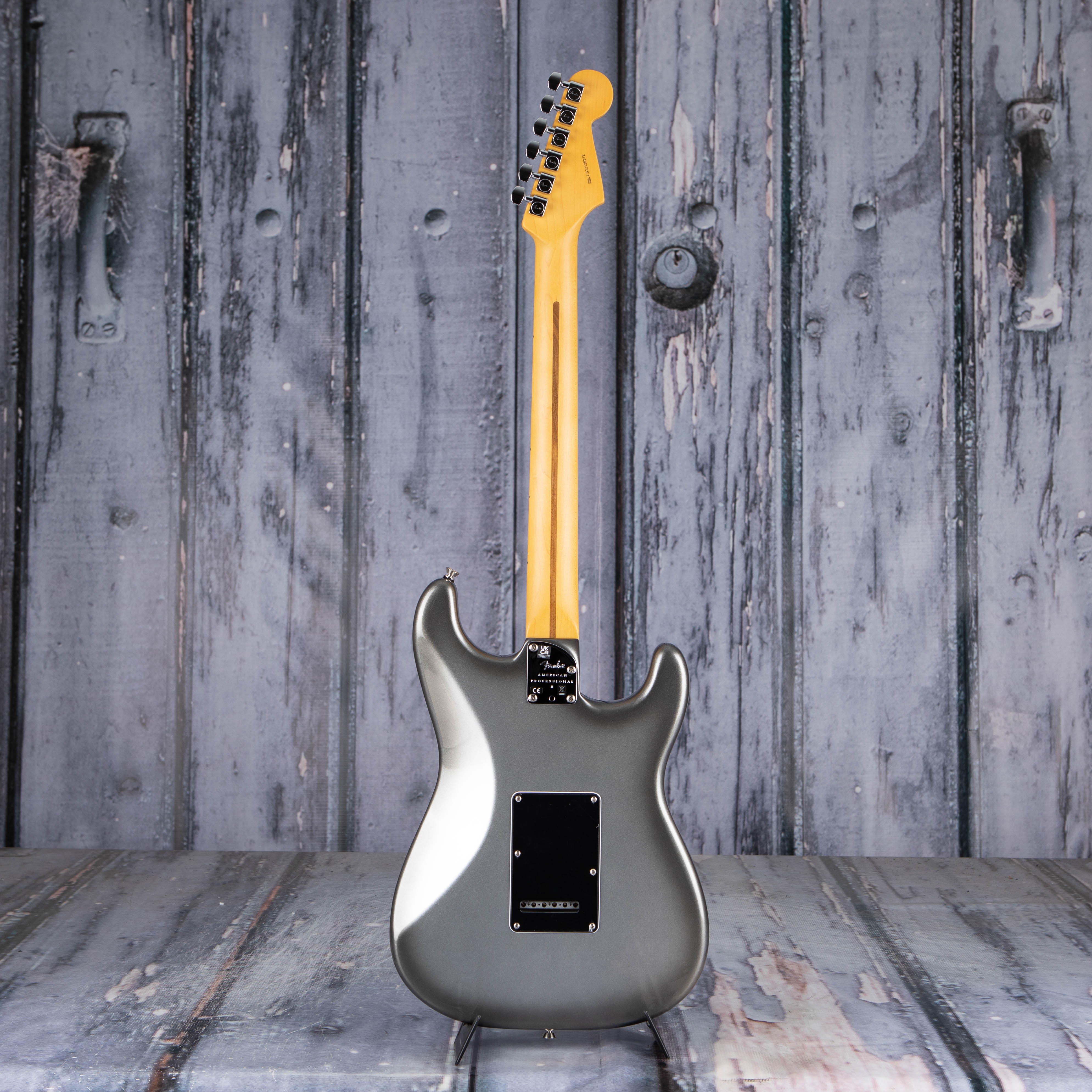 Fender American Professional II Stratocaster Left-Handed Electric Guitar, Mercury, back