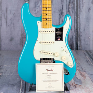 Fender American Professional II Stratocaster Electric Guitar, Miami Blue, coa
