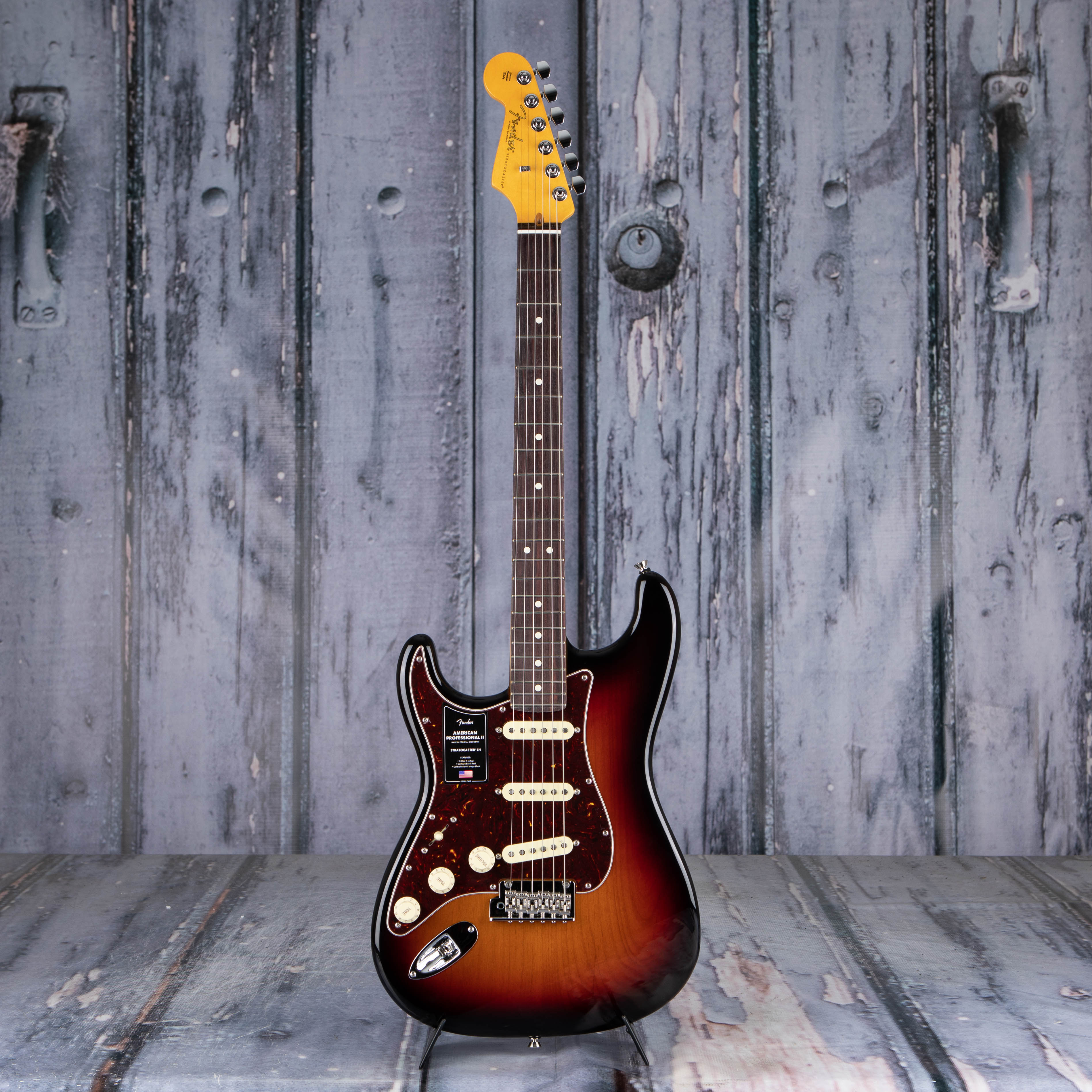 Fender American Professional II Stratocaster Left-Handed Electric Guitar, 3-Color Sunburst, front