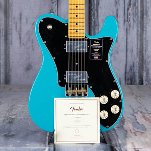 Fender American Professional II Telecaster Deluxe Electric Guitar, Miami Blue, coa