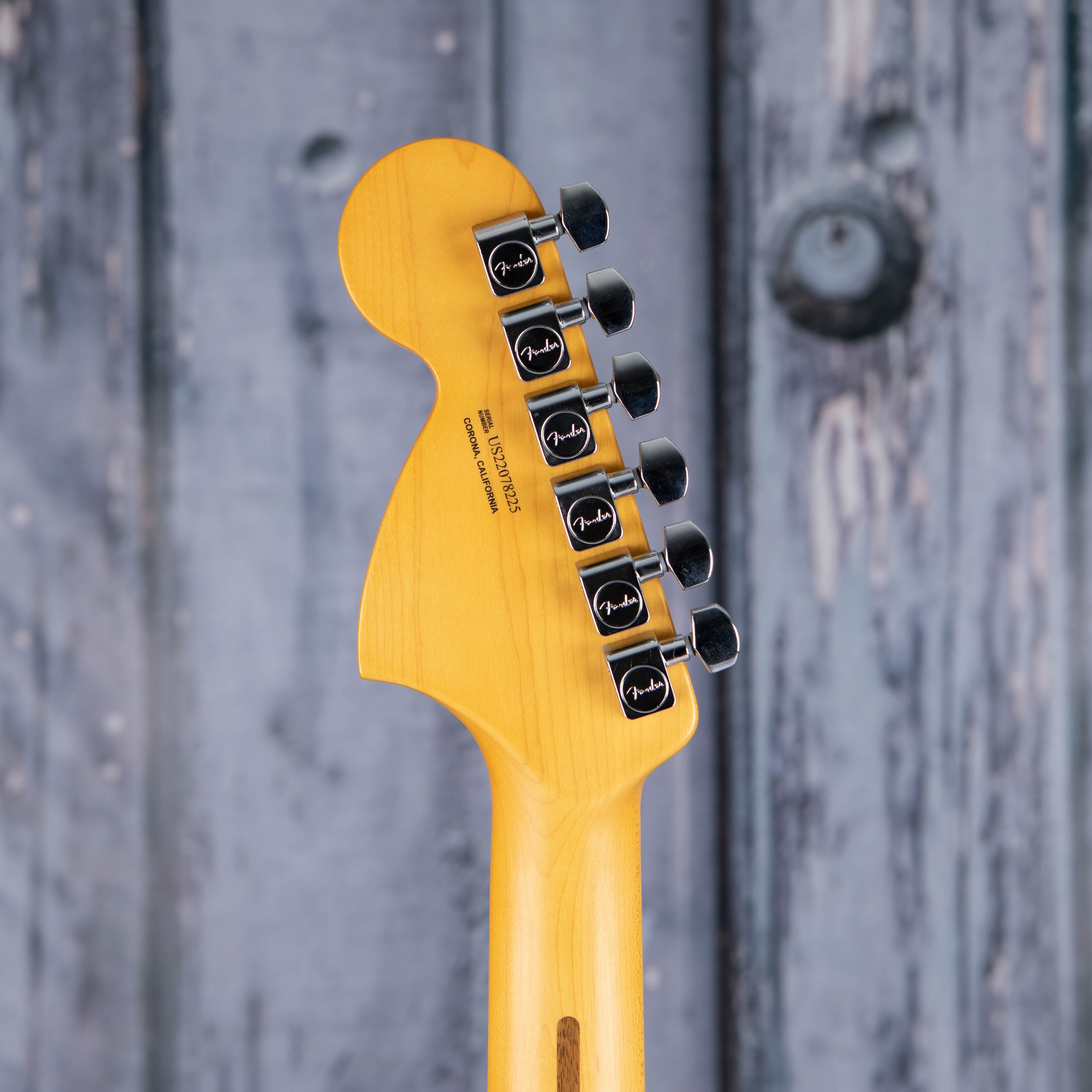 Fender American Professional II Telecaster Deluxe Electric Guitar, Miami Blue *DEMO MODEL*, back headstock