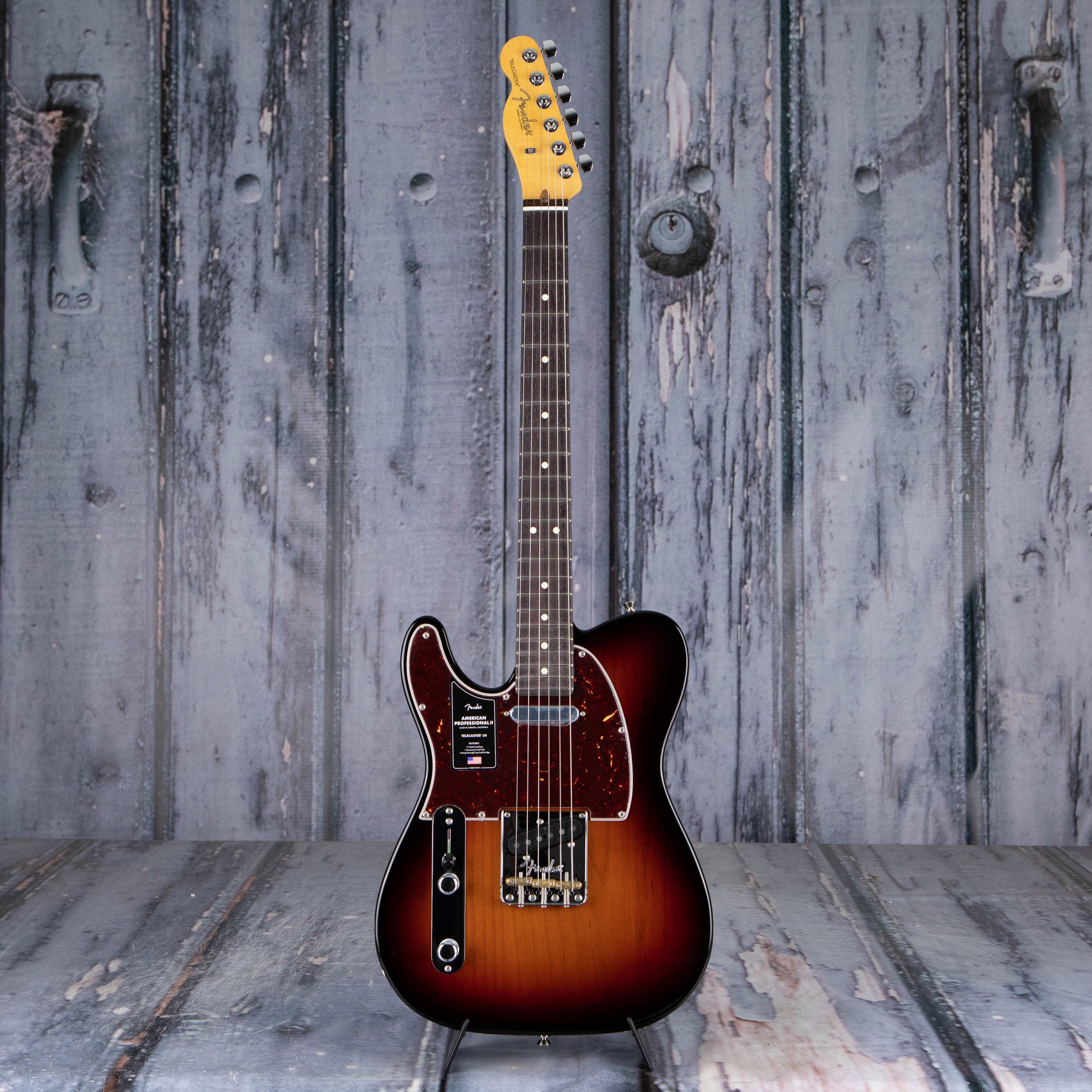 Fender American Professional II Telecaster Left-Handed Electric Guitar, 3-Color Sunburst, front