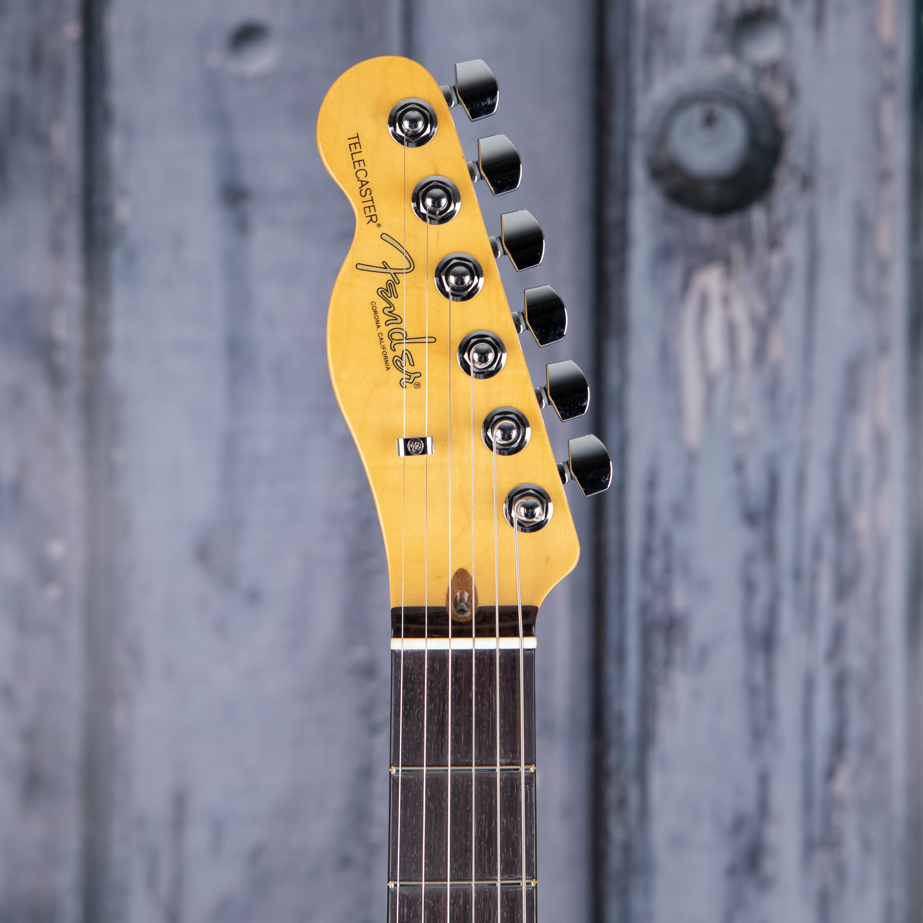 Fender American Professional II Telecaster Left-Handed Electric Guitar, 3-Color Sunburst, front headstock