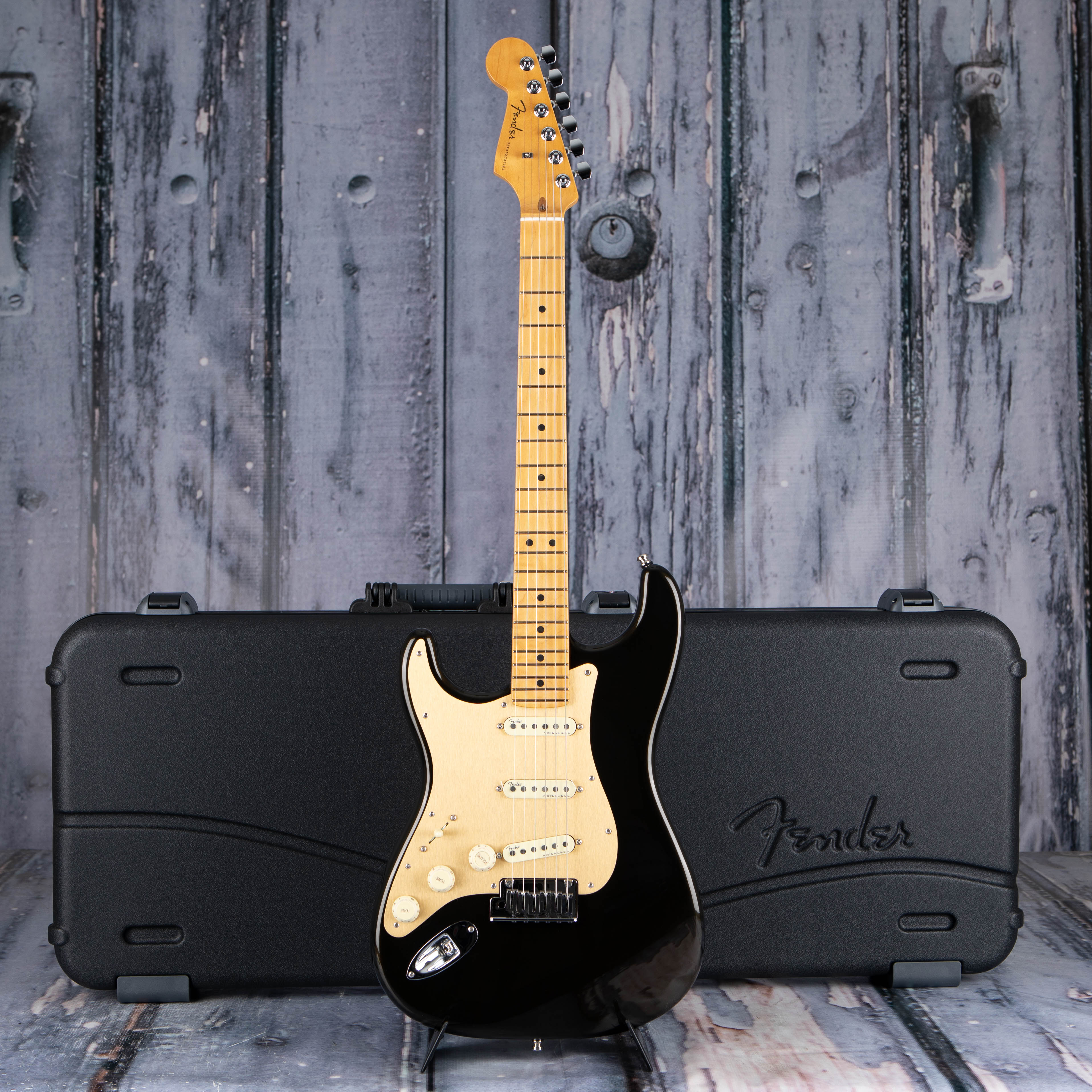 Fender American Ultra Stratocaster Left-Handed Electric Guitar, Texas Tea, case