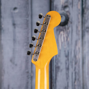 Fender American Vintage II 1961 Stratocaster Left-Handed Electric Guitar, Fiesta Red, back headstock