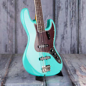 Fender American Vintage II 1966 Jazz Bass Guitar, Sea Foam Green, angle