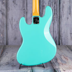 Fender American Vintage II 1966 Jazz Bass Guitar, Sea Foam Green, back closeup