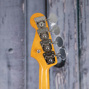 Fender American Vintage II 1966 Jazz Bass Guitar, Sea Foam Green, back headstock