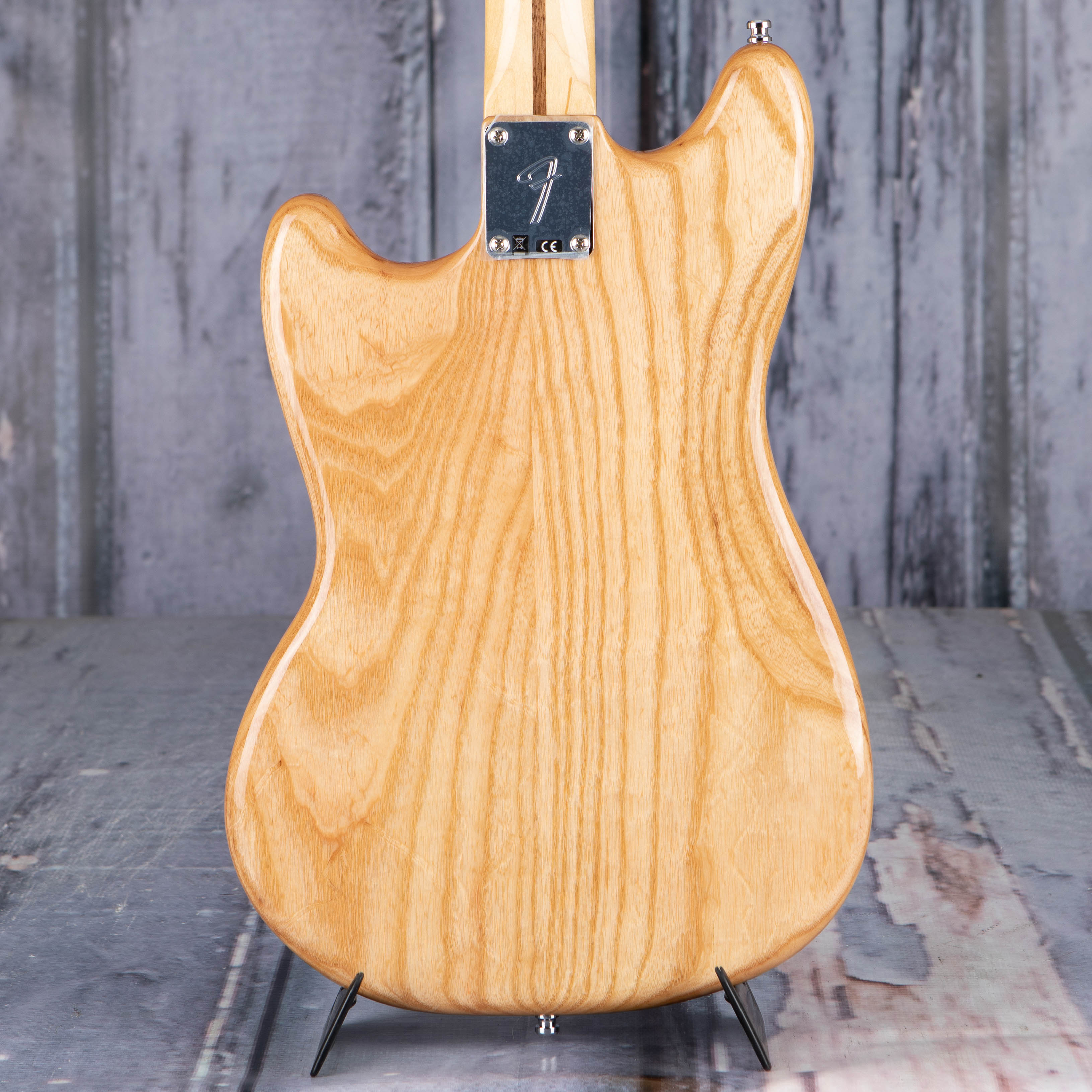 Fender Ben Gibbard Mustang Electric Guitar, Natural, back closeup