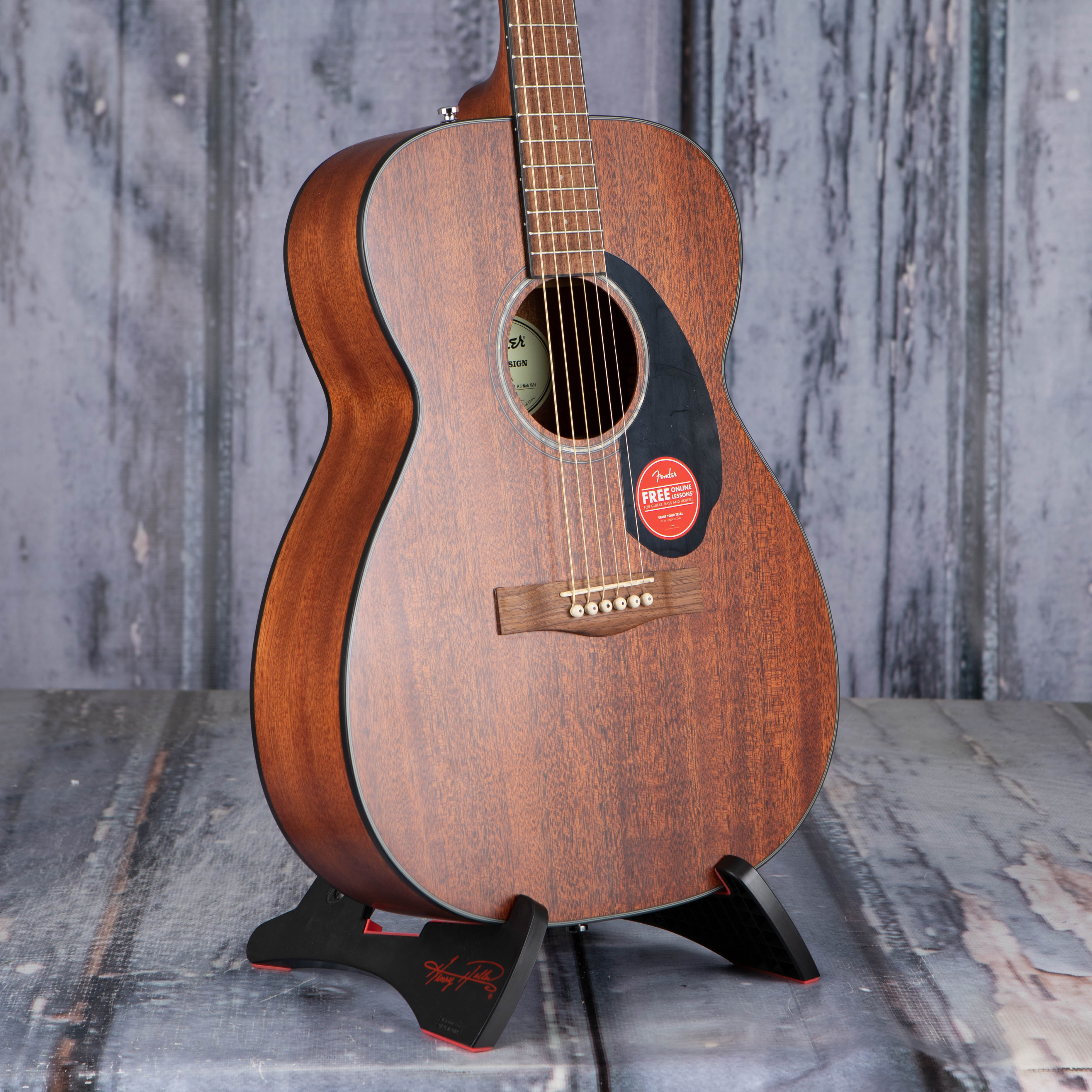 Fender CC-60S Concert Acoustic Guitar Pack V2, All-Mahogany, angle